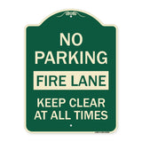 No Parking Fire Lane Keep Clear at All Times