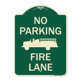 No Parking Fire Lane with Graphic