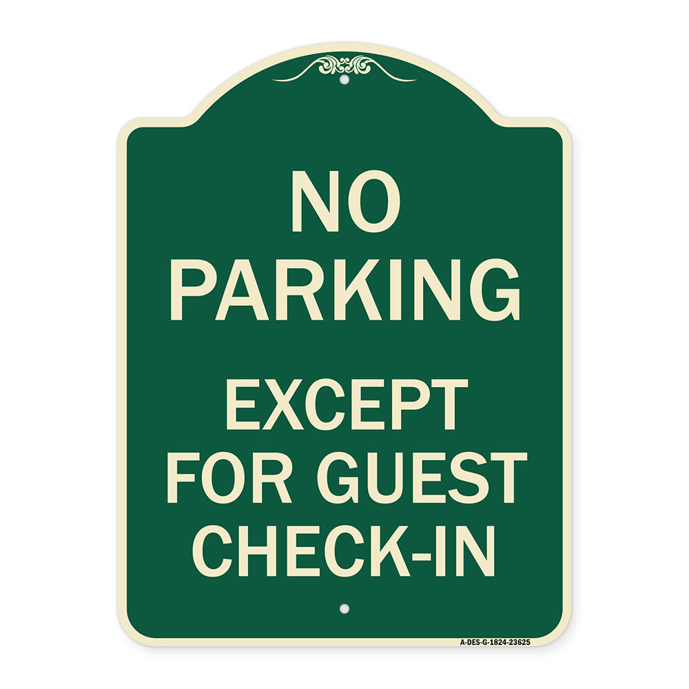 No Parking Except for Guest Check-In