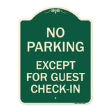 No Parking Except for Guest Check-In