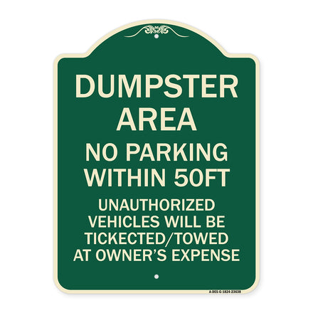 No Parking Within 50 Ft Unauthorized Vehicles Will Be Ticketed Towed at Owners Expense