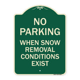 No Parking When Snow Removal Conditions Exist