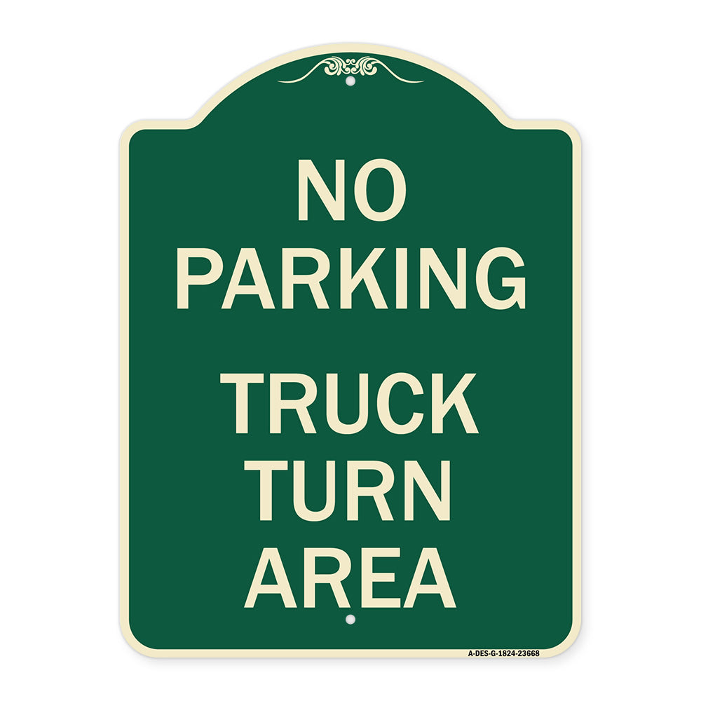 No Parking Sign No Parking - Truck Turn Area