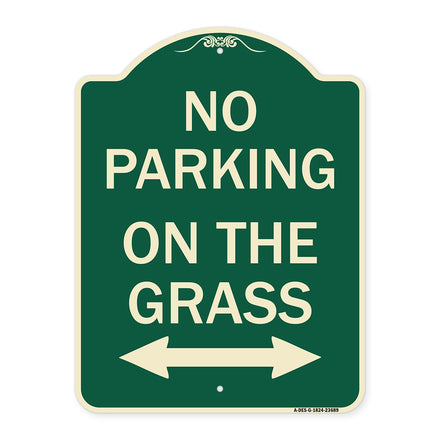 No Parking on the Grass (With Bidirectional Arrow