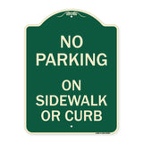 No Parking on Sidewalk or Curb