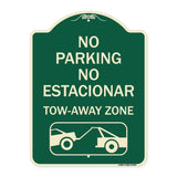 No Parking No Estacionar Tow Away Zone (With Graphic) Directional Arrow) Tacionamiento Zona De Cargamento