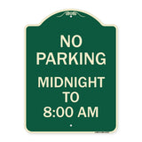 No Parking Midnight to 8:00 Am