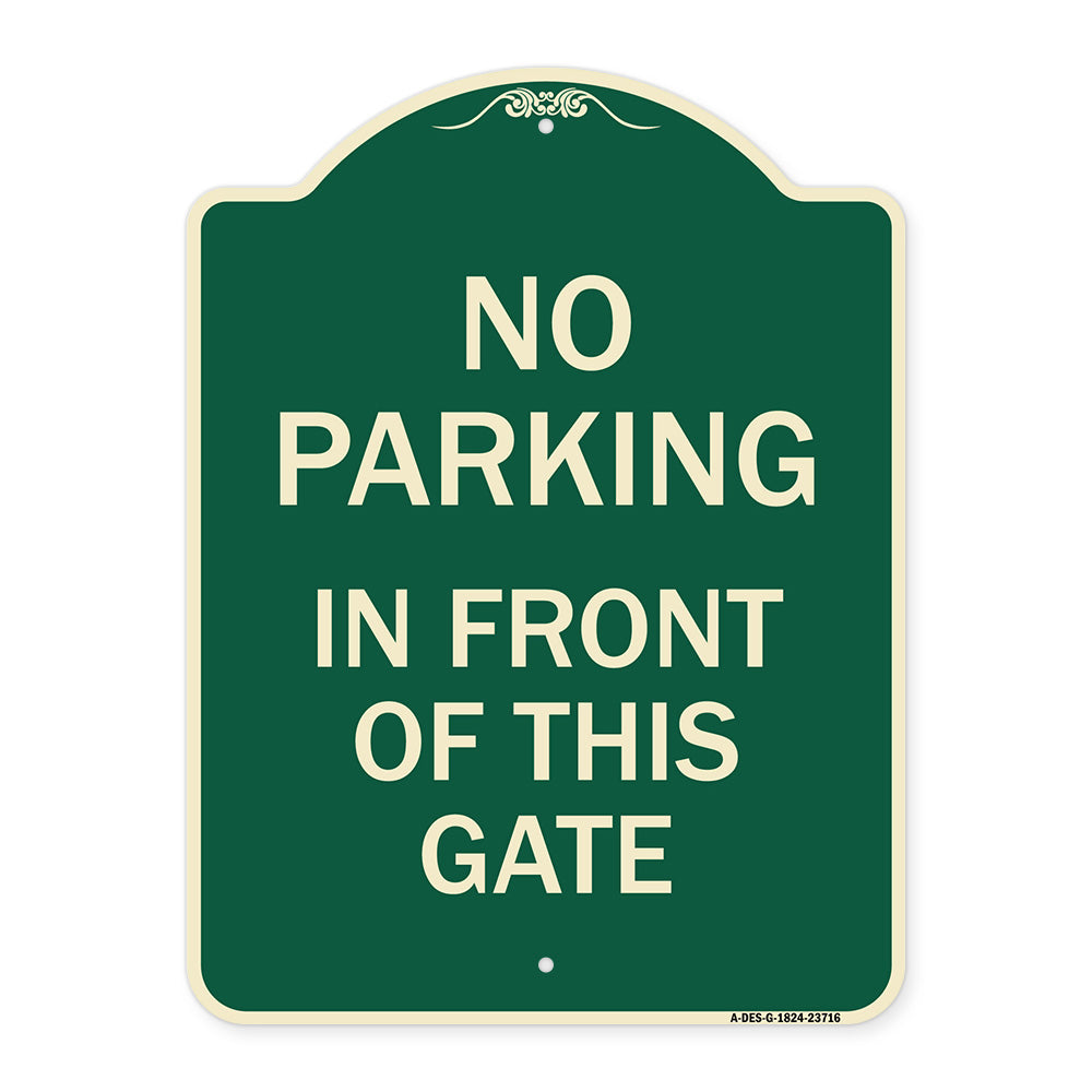 No Parking in Front of This Gate