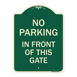 No Parking in Front of This Gate