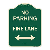 No Parking Fire Lane (With Bidirectional Arrow)