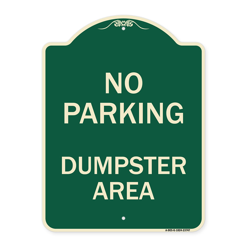 No Parking Dumpster Area