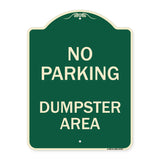 No Parking Dumpster Area