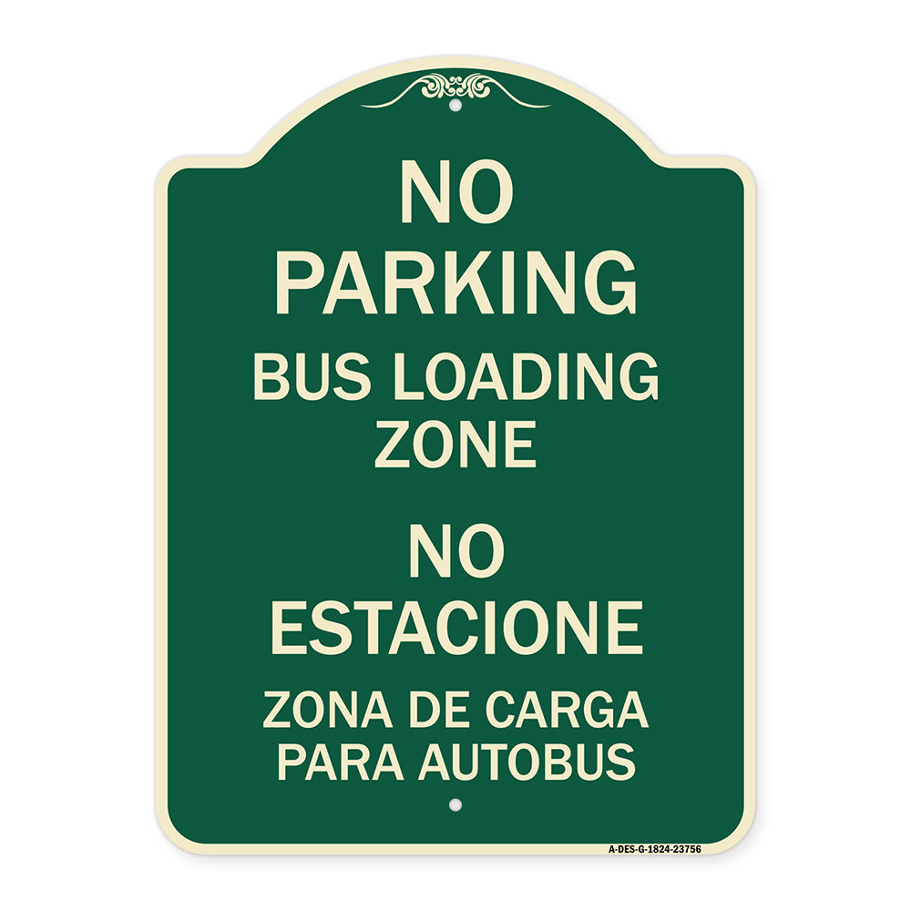 No Parking Bus Loading Zone No Entacionamiento Bus De Carga Zona