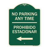 No Parking Anytime Prohibido Estacionar (With Left Arrow)