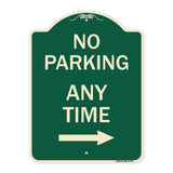 No Parking Anytime with Right Arrow