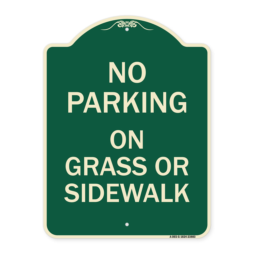 No Parking - on Grass or Sidewalk