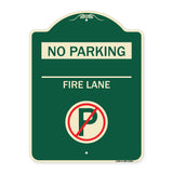No Parking - Fire Lane (With No Parking Symbol)