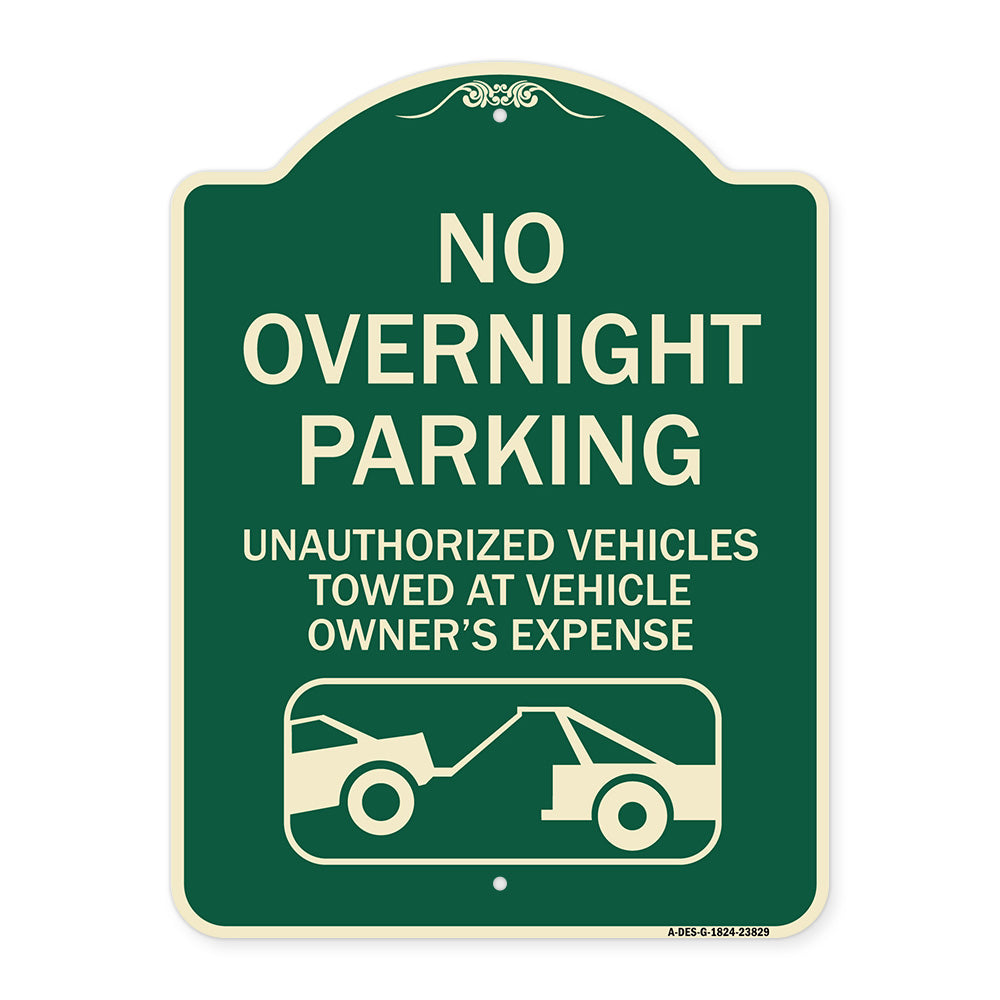 No Overnight Parking Unauthorized Vehicles Will Be Towed