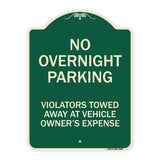 No Overnight Parking Violators Towed Away at Vehicle Owner's Expense