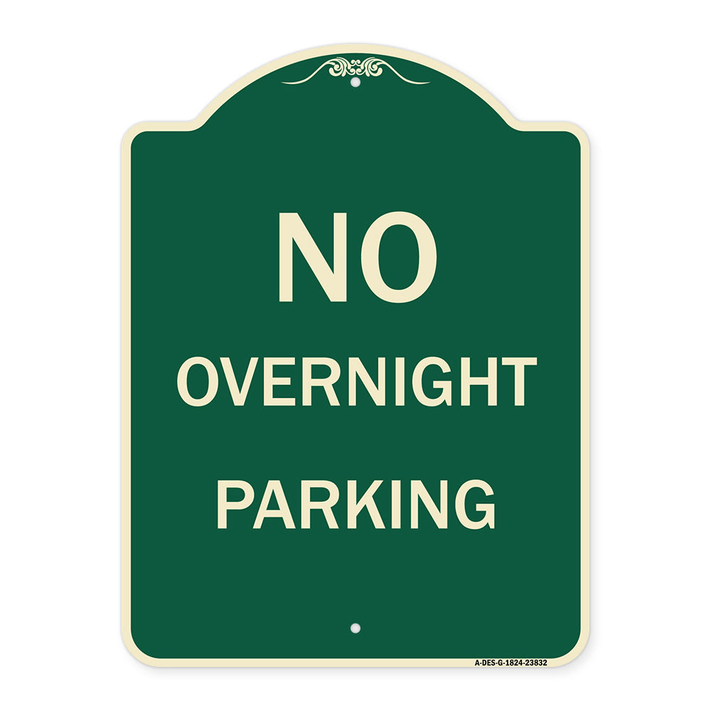 No Overnight Parking Sign
