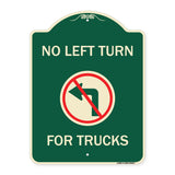 No Left Turn for Trucks with Graphic