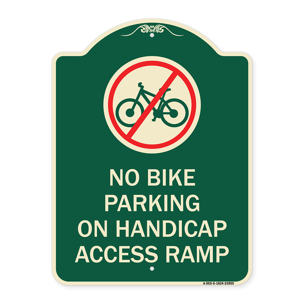 No Bike Parking on Handicap Access Ramp