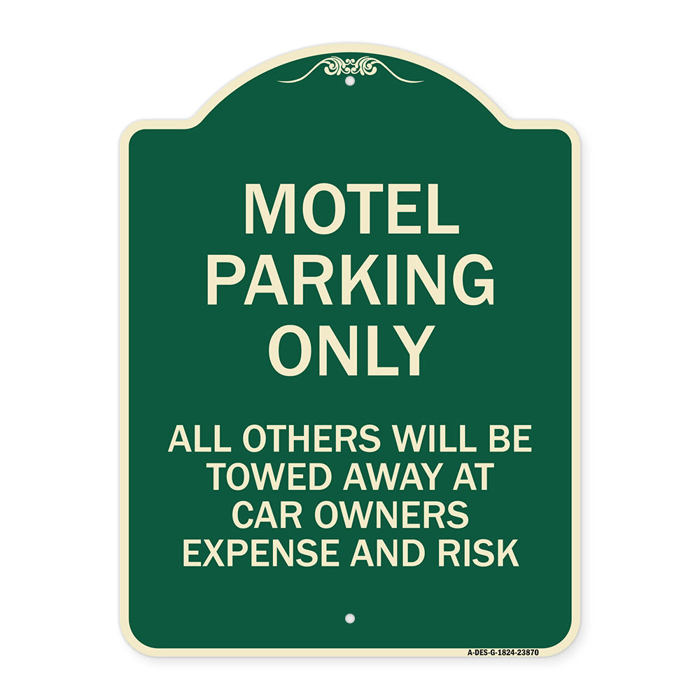 Motel Parking Only All Others Towed