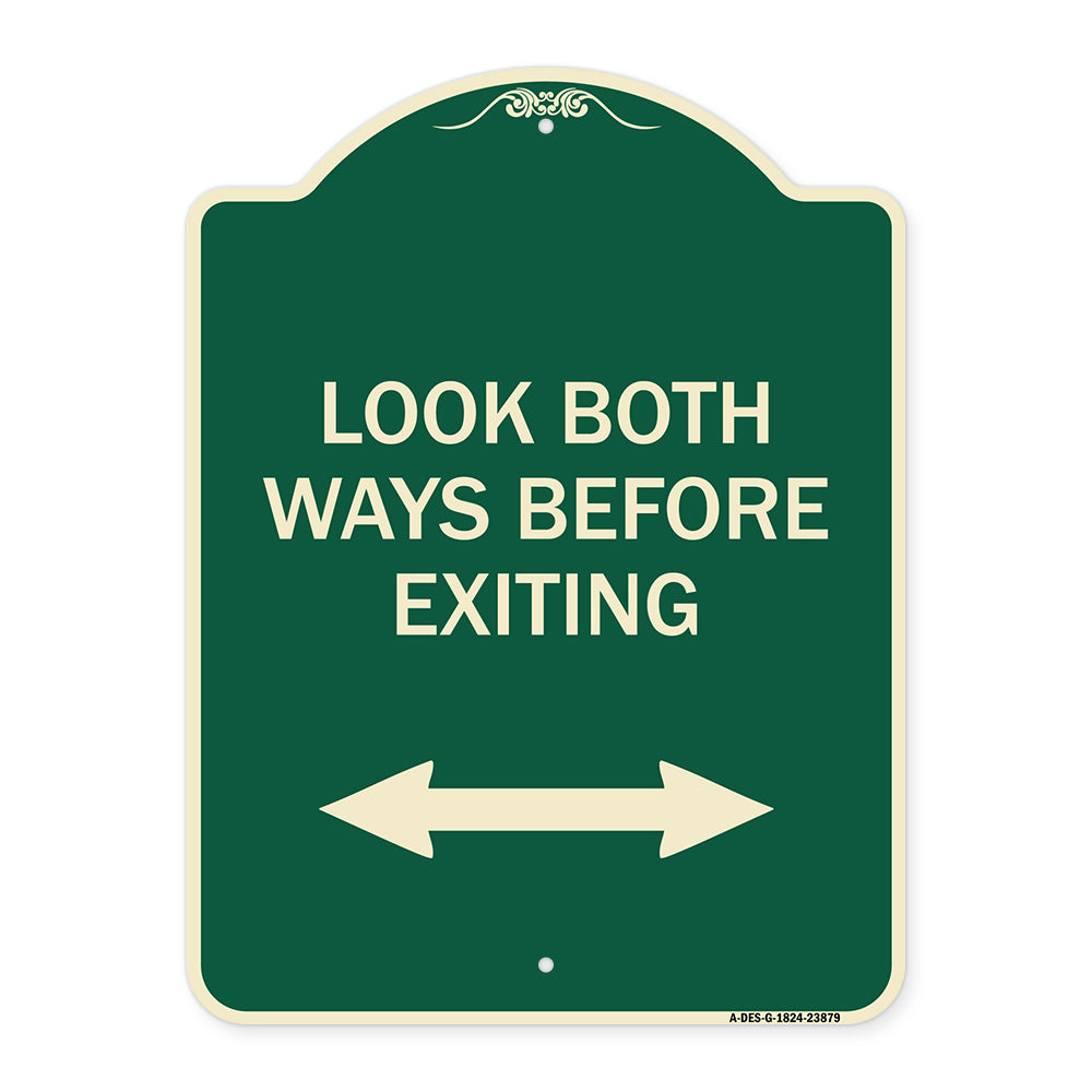 Look Both Ways Before Exiting (With Bidirectional Arrow)