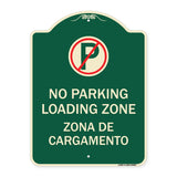 Loading Zone Zona De Cargamento (With No Parking Symbol)