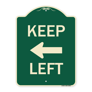 Keep Left Sign (Left Arrow)