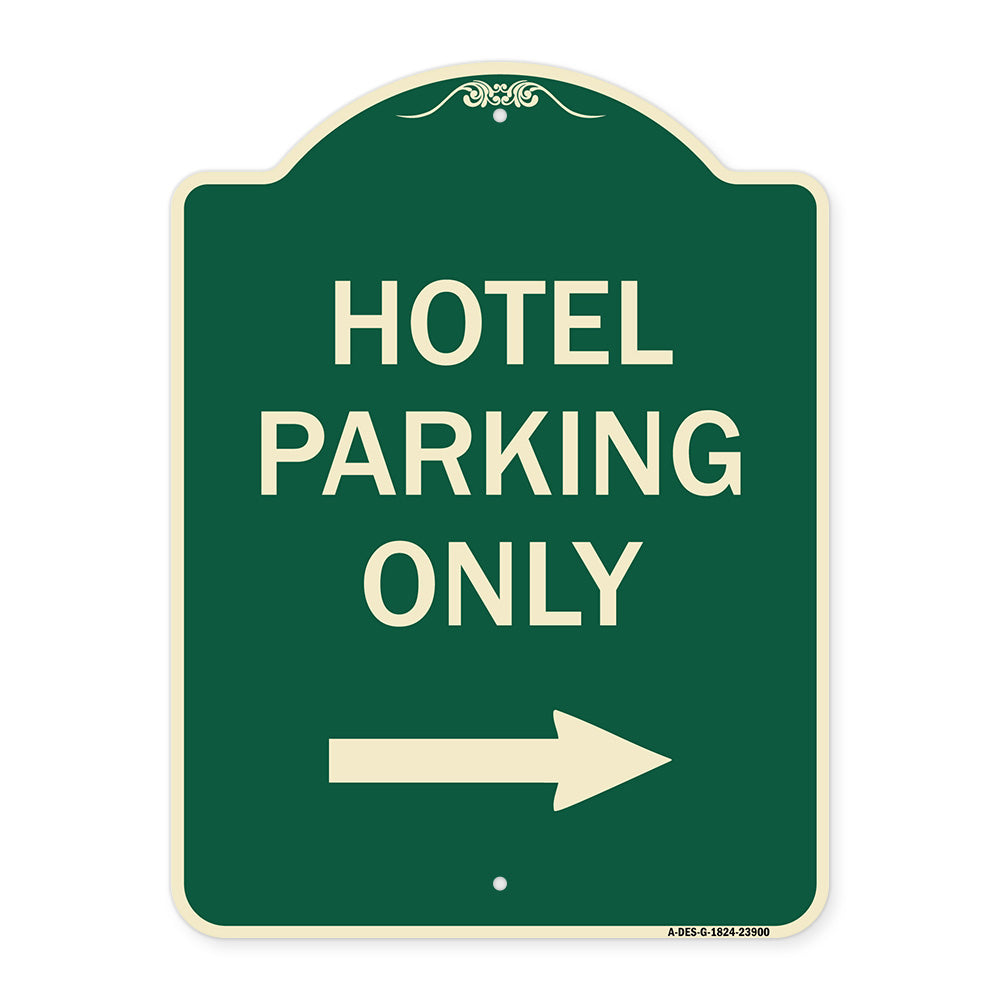 Hotel Parking Only (With Right Arrow)