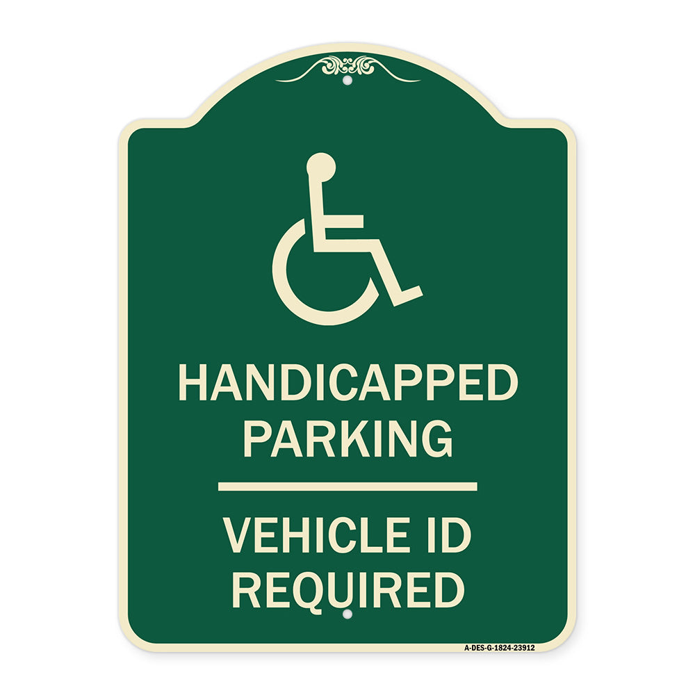 Handicapped Parking - Vehicle Id Required - (Handicapped Symbol)