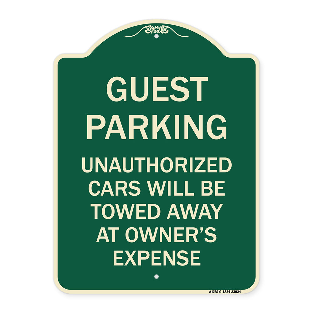 Guest Parking Unauthorized Cars Will Be Towed Away at Owner's Expense