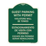 Guest Parking with Permit Violators Will Be Towed - Estacionamento De Visita Con Permiso Coches Sin Permiso Seran Remolcados