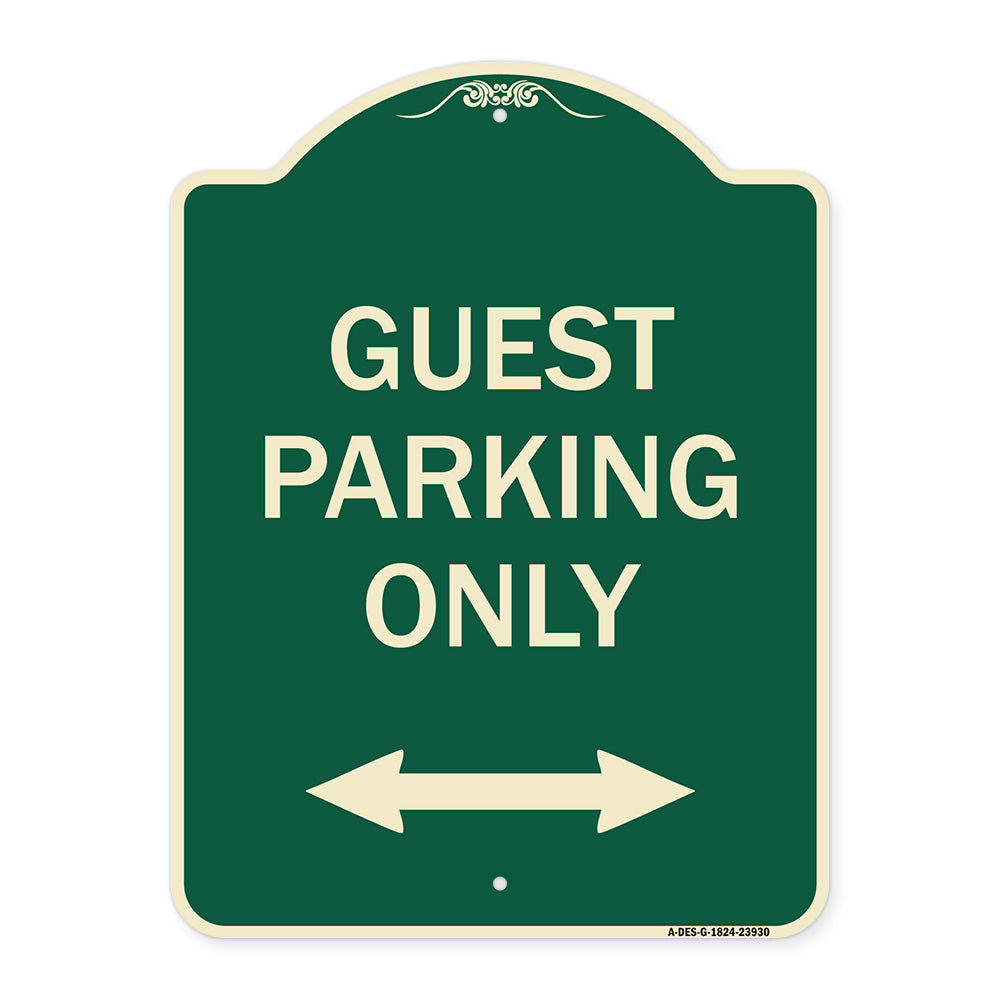 Guest Parking Only (With Bidirectional Arrow)