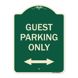 Guest Parking Only (With Bidirectional Arrow)