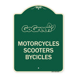 Go Green Sign Go Green - Motorcycles Scooters Bicycles