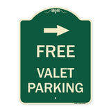 Free Valet Parking with Right Arrow