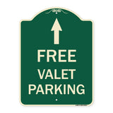 Free Valet Parking with Ahead Arrow