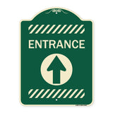 Flex Post Entrance with Straight Ahead Arrow Decal Only for Flex Paddle