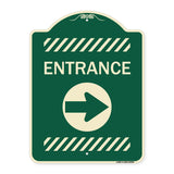 Flex Post Entrance with Right Arrow Decal Only for Flex Paddle