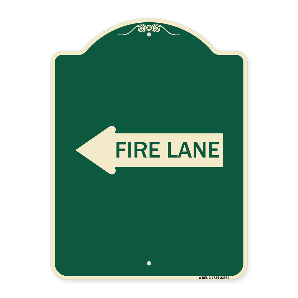 Fire Lane Left Arrow