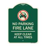 Fire Lane Keep Clear at All Times with Graphic
