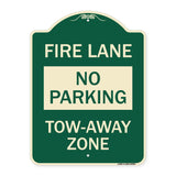 Fire Lane Sign No Parking Tow-Away Zone