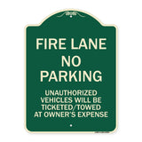 Fire Lane No Parking Unauthorized Vehicles Will Be Ticketed Towed at Owners Expense