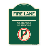 Fire Lane - No Stopping No Standing (With No Parking Symbol)