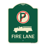 Fire Lane (With No Parking Symbol & Graphic)