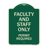 Faculty and Staff Parking Only Permit Required