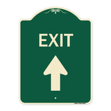 Exit Sign Exit with Up Arrow