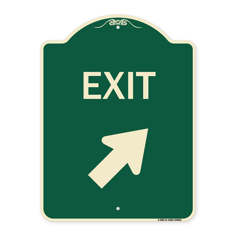 Exit Sign Exit with Right Arrow